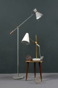 Two Vintage Anglepoise Lamps Grey Interior