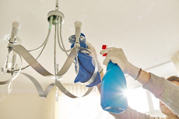 Cleaning a Chandelier