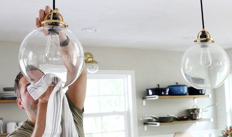 cleaning light fixtures